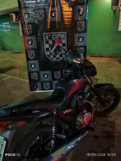 Imagem da notícia Tentando vender moto furtada, homem é preso pela Polícia Militar em Cassilândia